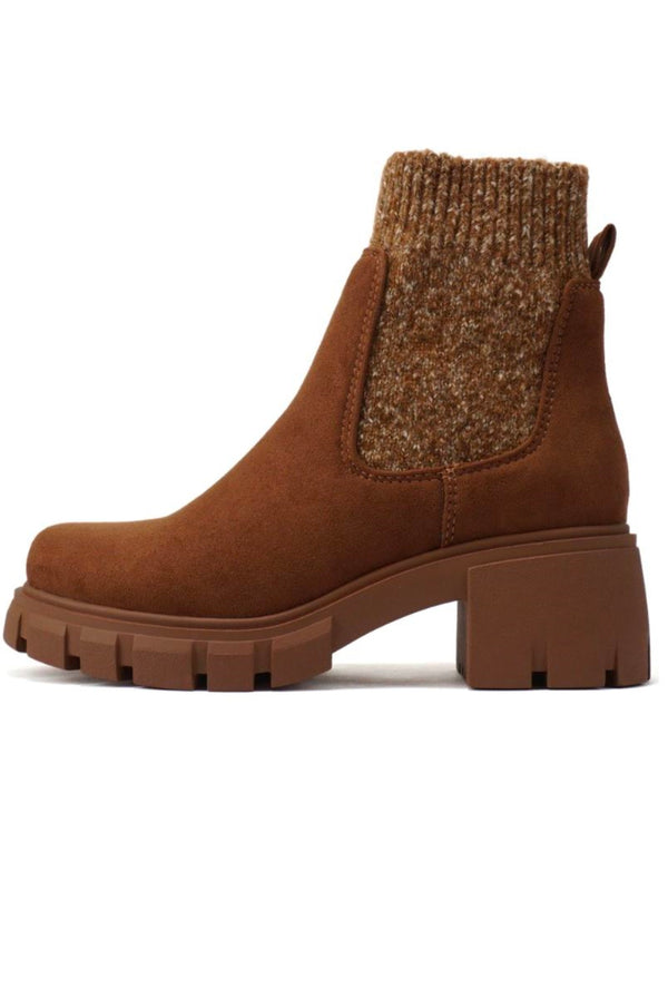 Boerne - brown wedge boot
