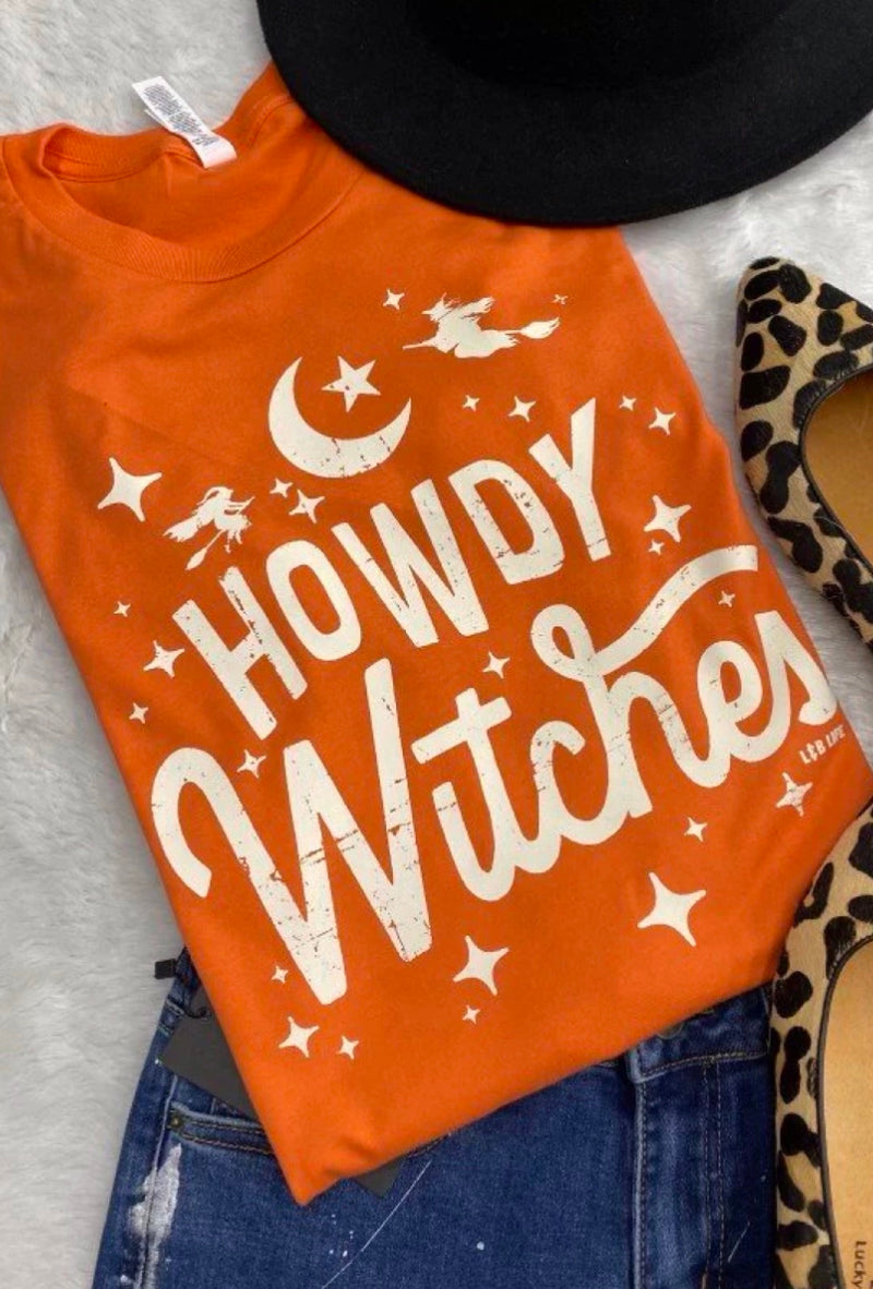 Dollie - "Howdy Witches" graphic t-shirt - Orange