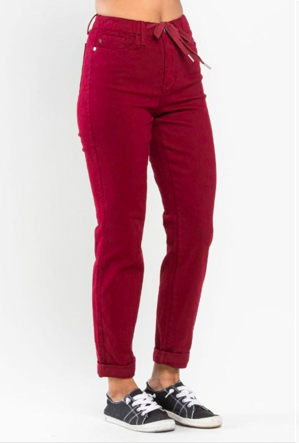 Ms Scarlet - Judy Blue High waist pull on double cuff jogger