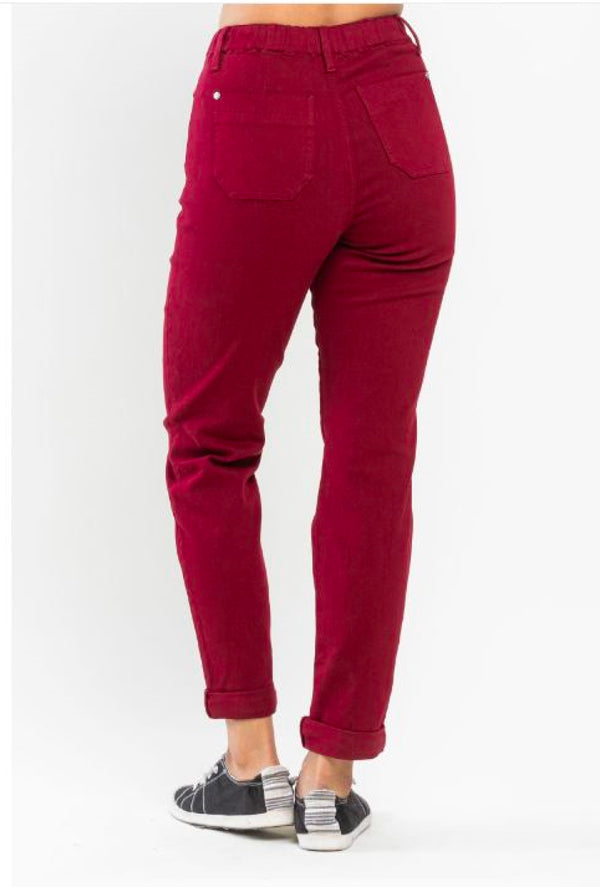 Ms Scarlet - Judy Blue High waist pull on double cuff jogger