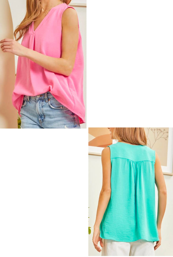 Traci - Easiest layering tank with V neckline