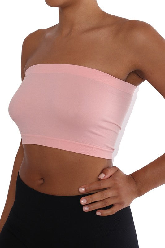 Eve - Seamless plain layering tube top - S/M fits 2-8 / L/XL fits 10-16