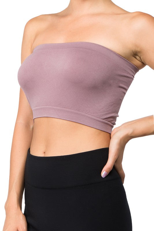 Eve - Seamless plain layering tube top - S/M fits 2-8 / L/XL fits 10-16