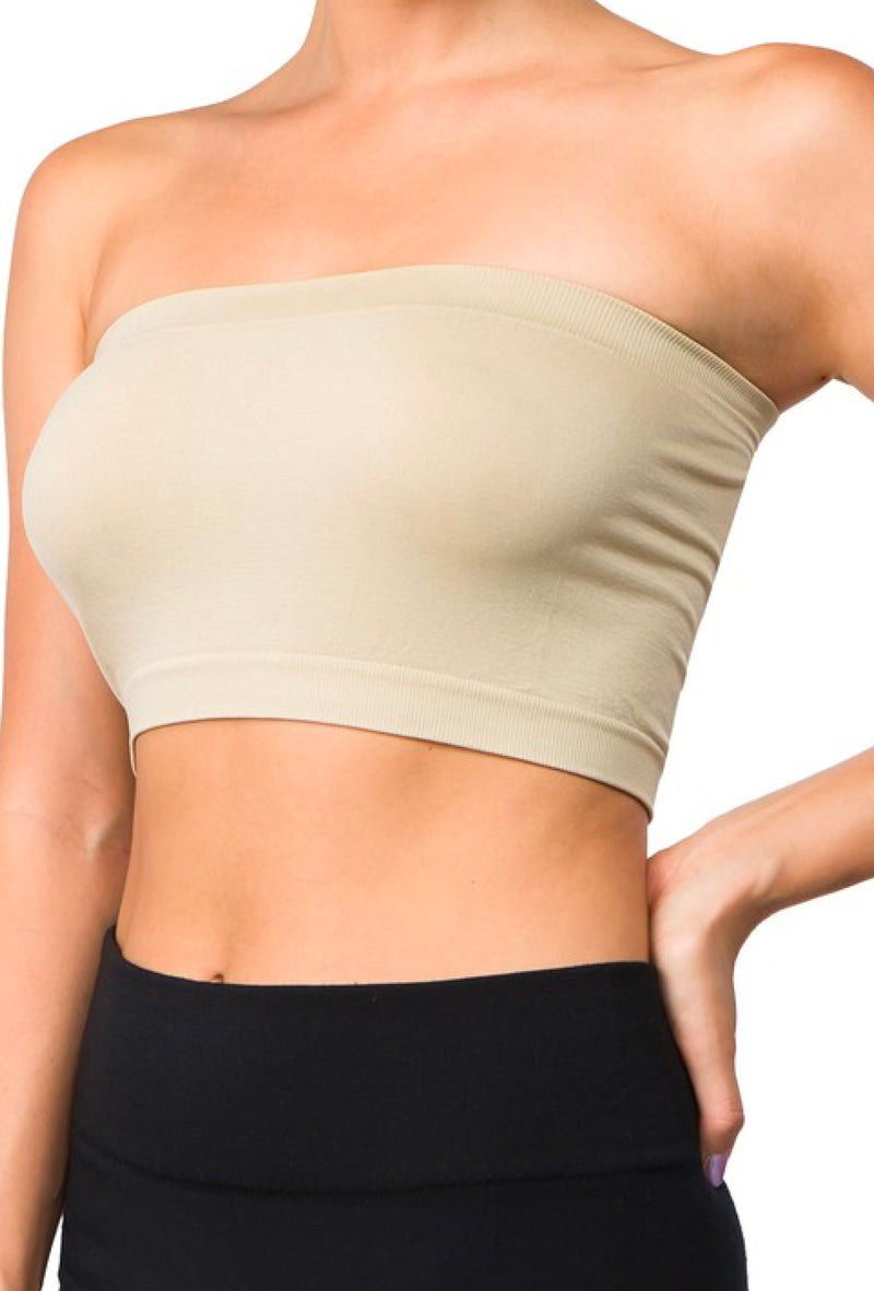 Eve - Seamless plain layering tube top - S/M fits 2-8 / L/XL fits 10-16