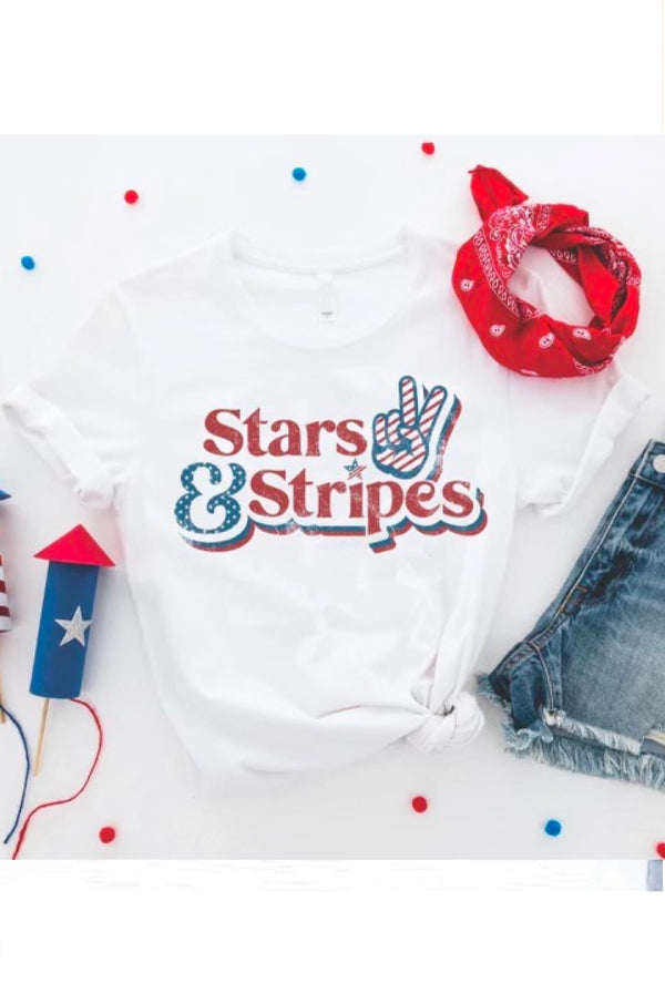 Harriet - "Stars & Stripes" T-shirt  - White