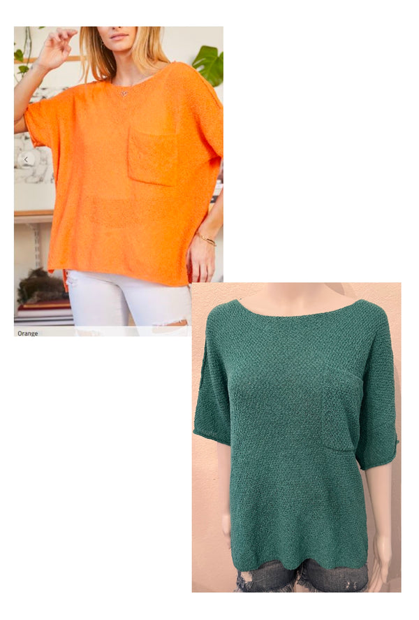 Jess - Solid round neck loose sweater