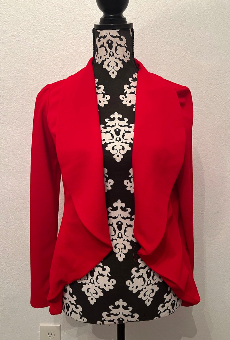 Madelyn - Long sleeve solid open blazer