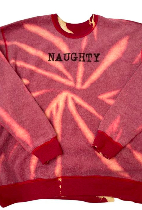 Poppy  - Naughty/nice reversable sweatshirt - Red